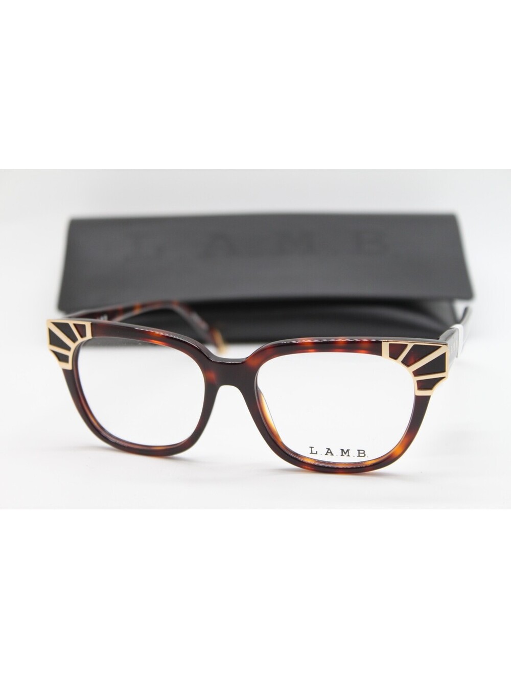 NEW L.A.M.B. LA003 TOR TORTOISE GOLD AUTHENTIC EYEGLASSES W/CASE 52-16